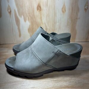 Sorel Nubuck Gray Wedge Sandals Women’s Size 9